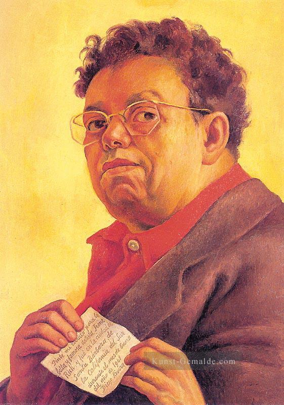 1941 Diego Rivera gewidmetes Selbstbildnis, das irenenreichen gewidmet ist Ölgemälde